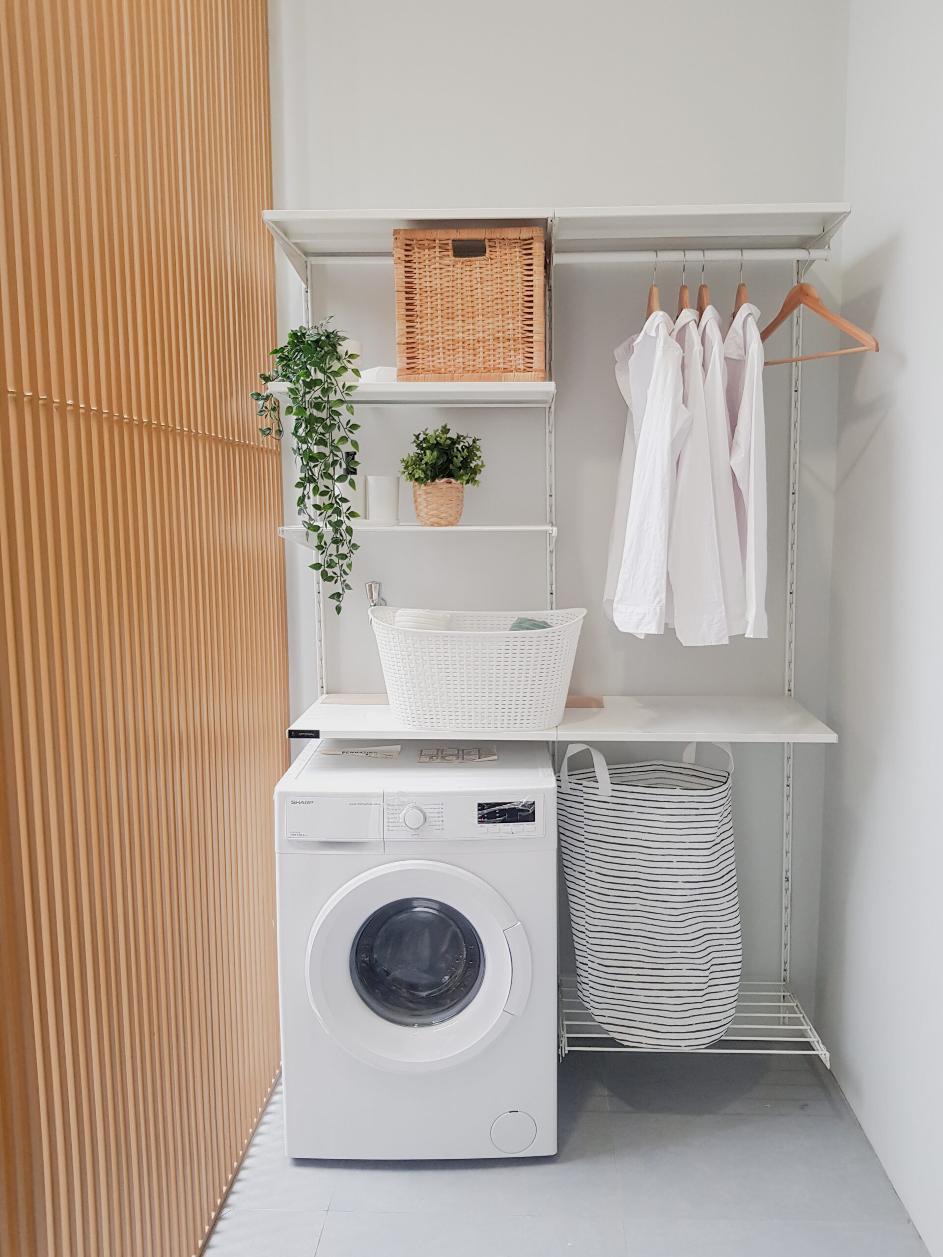 Small Laundry Room Ideas with Top-Loading Washer
